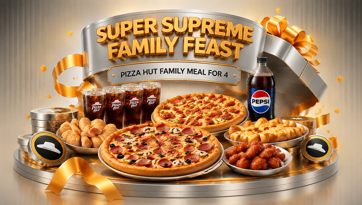 Pizza Hut Super Supreme feast for four