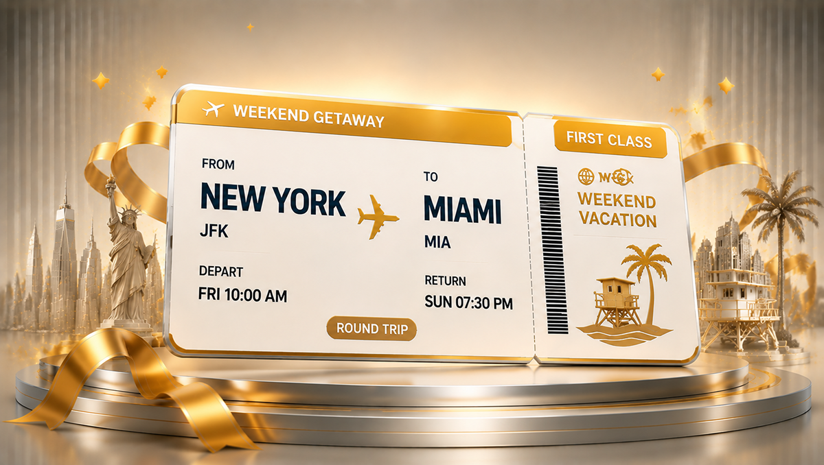 New York to Miami weekend round-trip flight